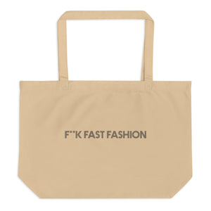 Fast Fashion Large Organic Tote Bag
