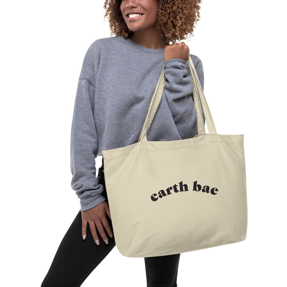 
            
                Load image into Gallery viewer, Earth Bae Large organic tote bag
            
        